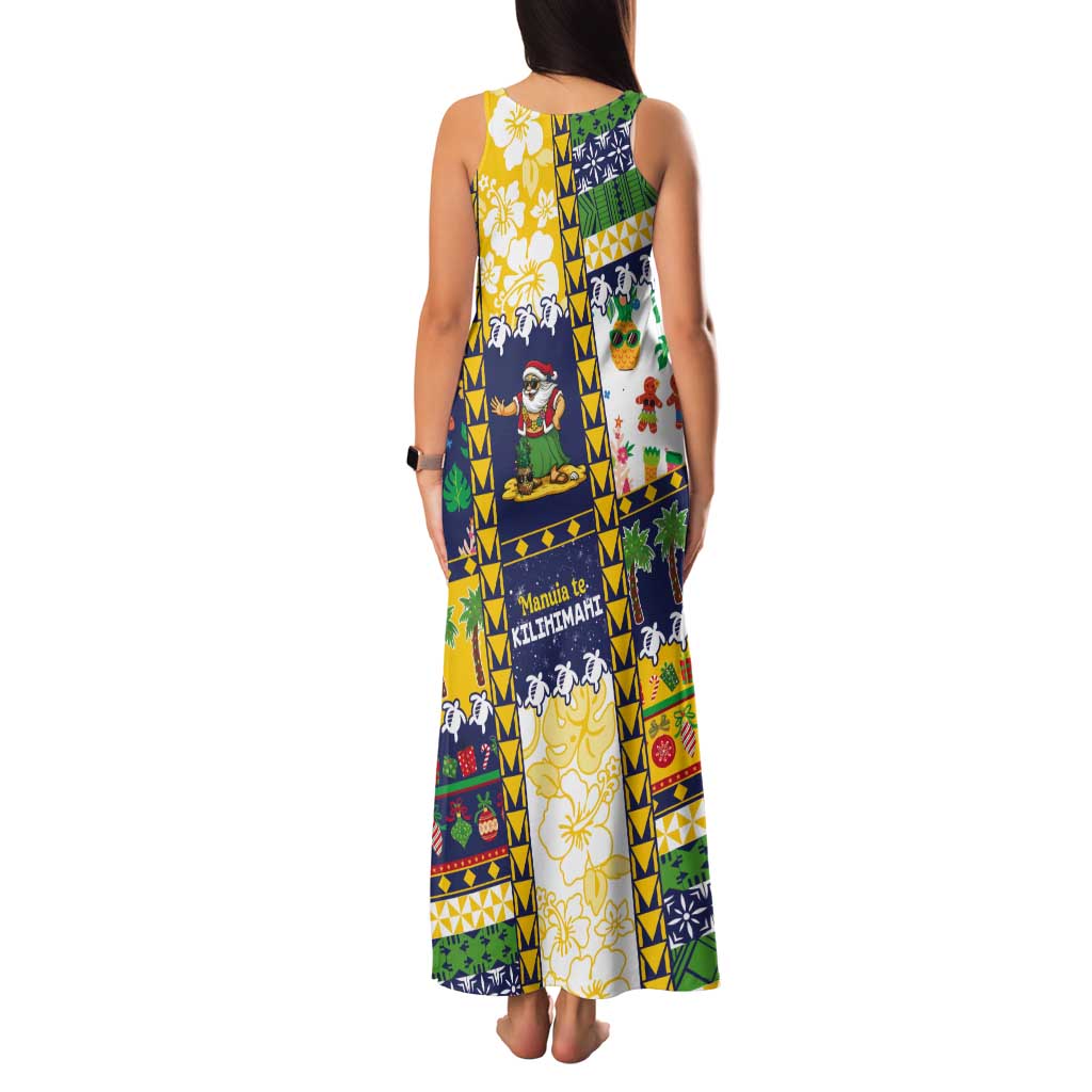 Tokelau Christmas Tank Maxi Dress Festive Beach Vibes - Polynesian Pride