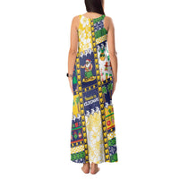 Tokelau Christmas Tank Maxi Dress Festive Beach Vibes - Polynesian Pride