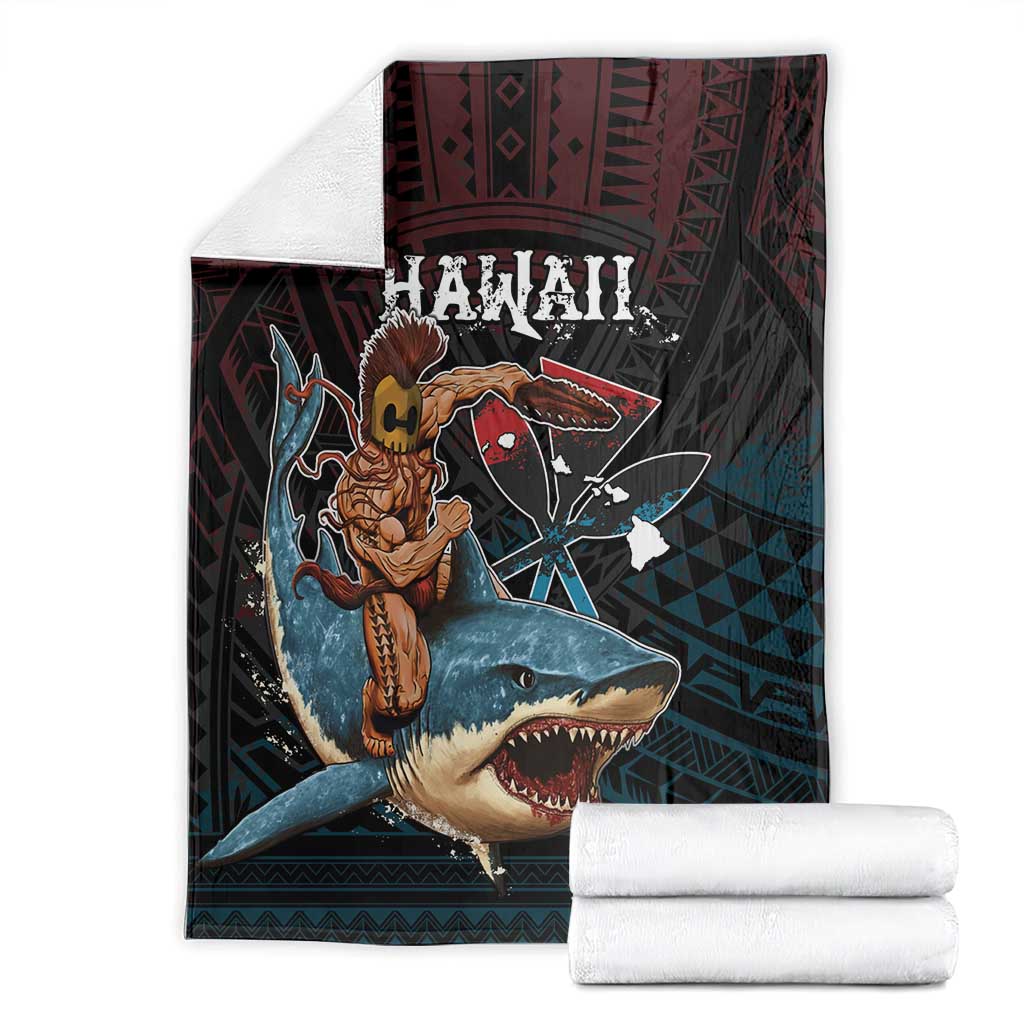 Hawaii Ikaika Blanket Hawaiian Mythic Koa Tribal Warrior