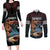 Hawaii Ikaika Couples Matching Long Sleeve Bodycon Dress and Long Sleeve Button Shirt Hawaiian Mythic Koa Tribal Warrior