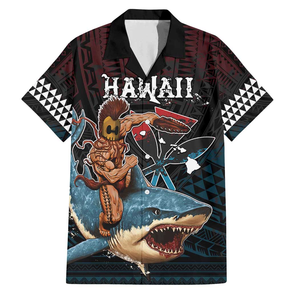 Hawaii Ikaika Family Matching Mermaid Dress and Hawaiian Shirt Hawaiian Mythic Koa Tribal Warrior