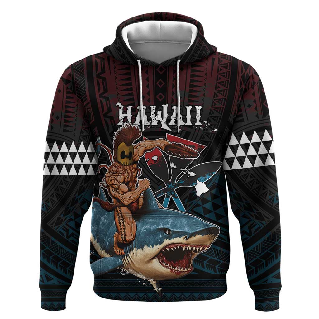 Hawaii Ikaika Hoodie Hawaiian Mythic Koa Tribal Warrior