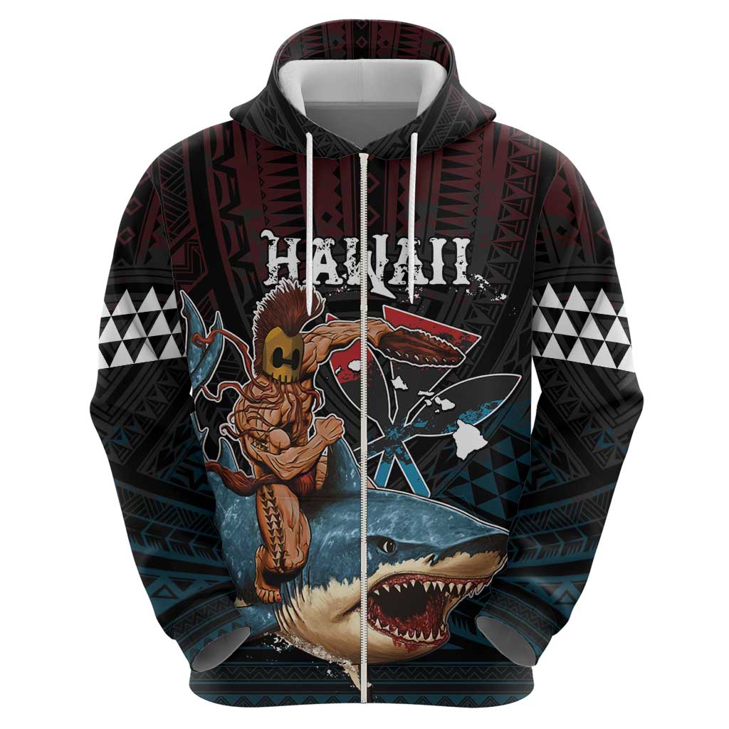 Hawaii Ikaika Hoodie Hawaiian Mythic Koa Tribal Warrior