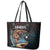 Hawaii Ikaika Leather Tote Bag Hawaiian Mythic Koa Tribal Warrior