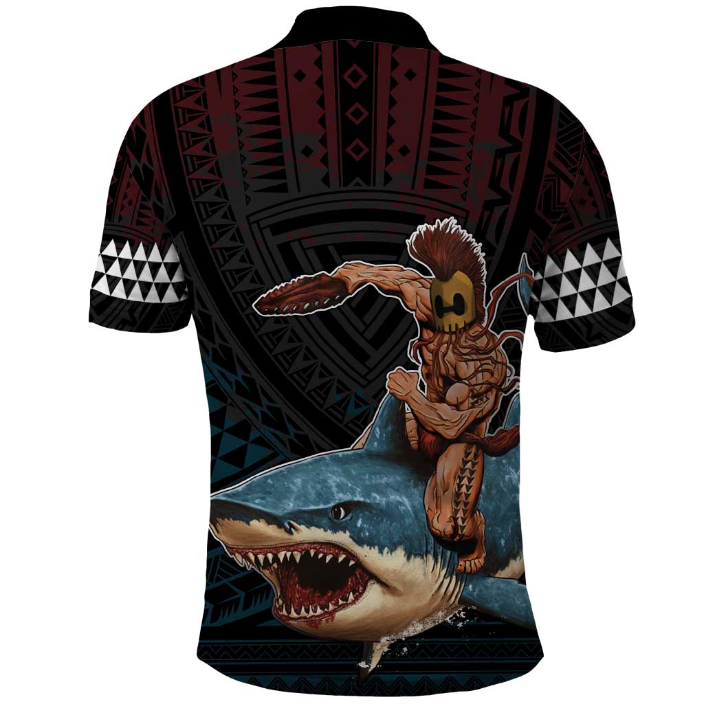 Hawaii Ikaika Polo Shirt Hawaiian Mythic Koa Tribal Warrior