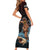 Hawaii Ikaika Short Sleeve Bodycon Dress Hawaiian Mythic Koa Tribal Warrior