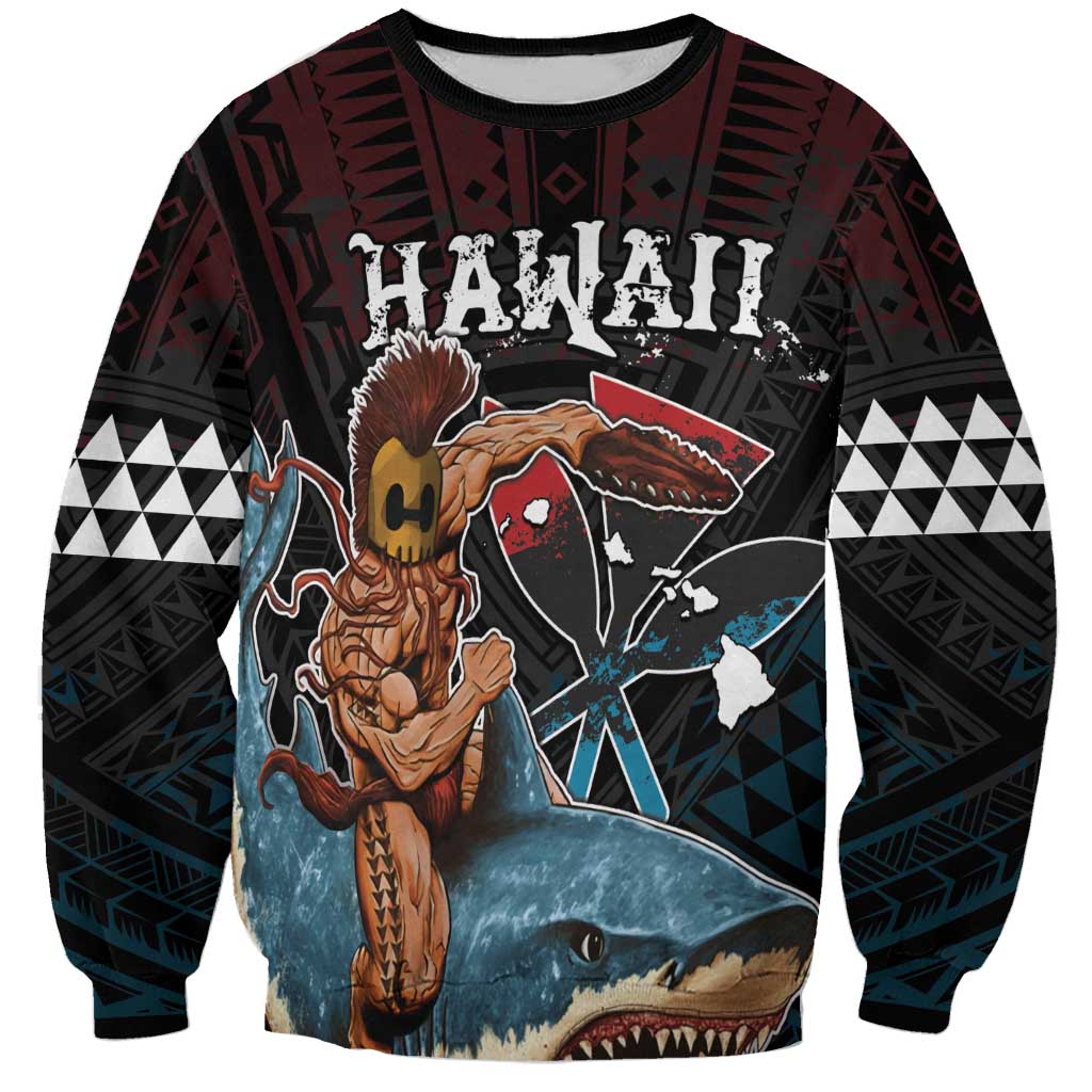 Hawaii Ikaika Sweatshirt Hawaiian Mythic Koa Tribal Warrior