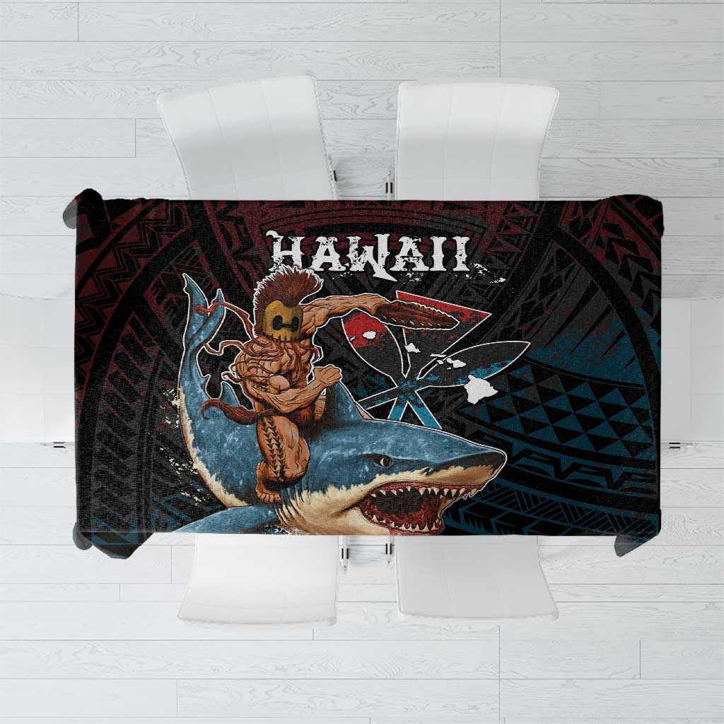 Hawaii Ikaika Tablecloth Hawaiian Mythic Koa Tribal Warrior