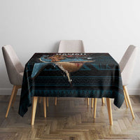 Hawaii Ikaika Tablecloth Hawaiian Mythic Koa Tribal Warrior
