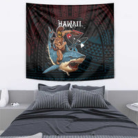 Hawaii Ikaika Tapestry Hawaiian Mythic Koa Tribal Warrior
