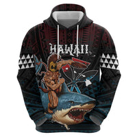 Hawaii Ikaika Zip Hoodie Hawaiian Mythic Koa Tribal Warrior