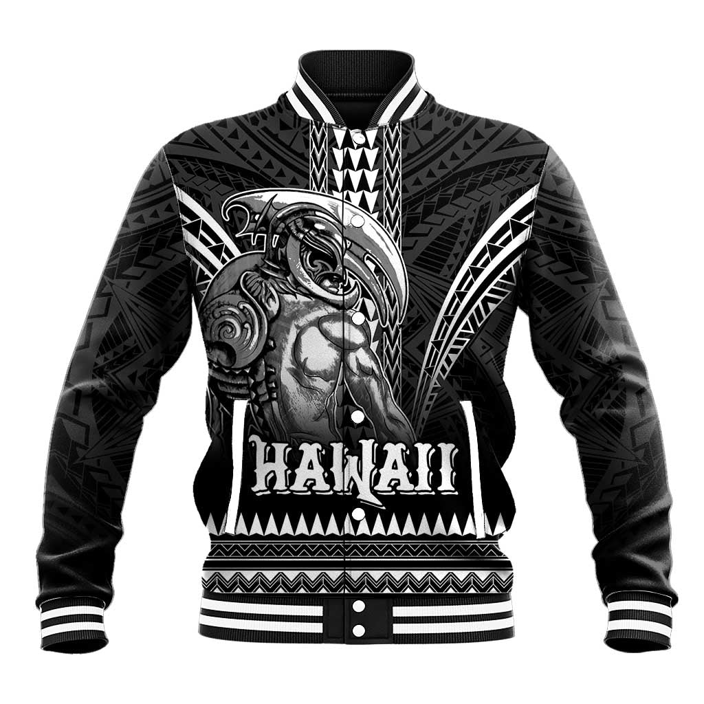 Hawaiian Ikaika Warrior Baseball Jacket Tribal Pattern