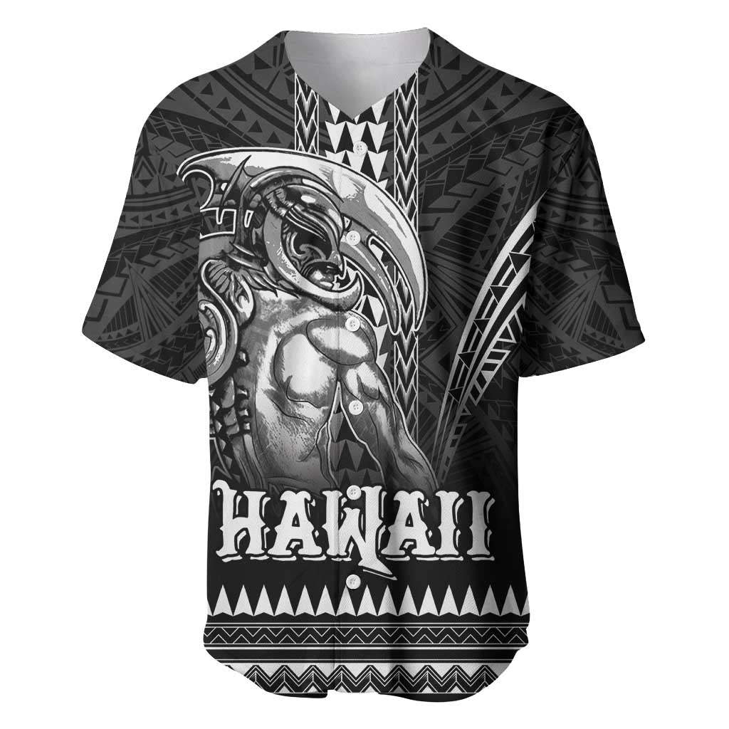 Hawaiian Ikaika Warrior Baseball Jersey Tribal Pattern