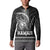 Hawaiian Ikaika Warrior Button Sweatshirt Tribal Pattern