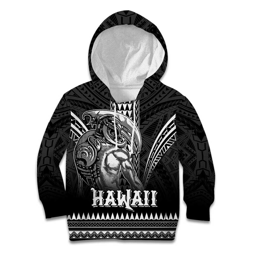 Hawaiian Ikaika Warrior Kid Hoodie Tribal Pattern