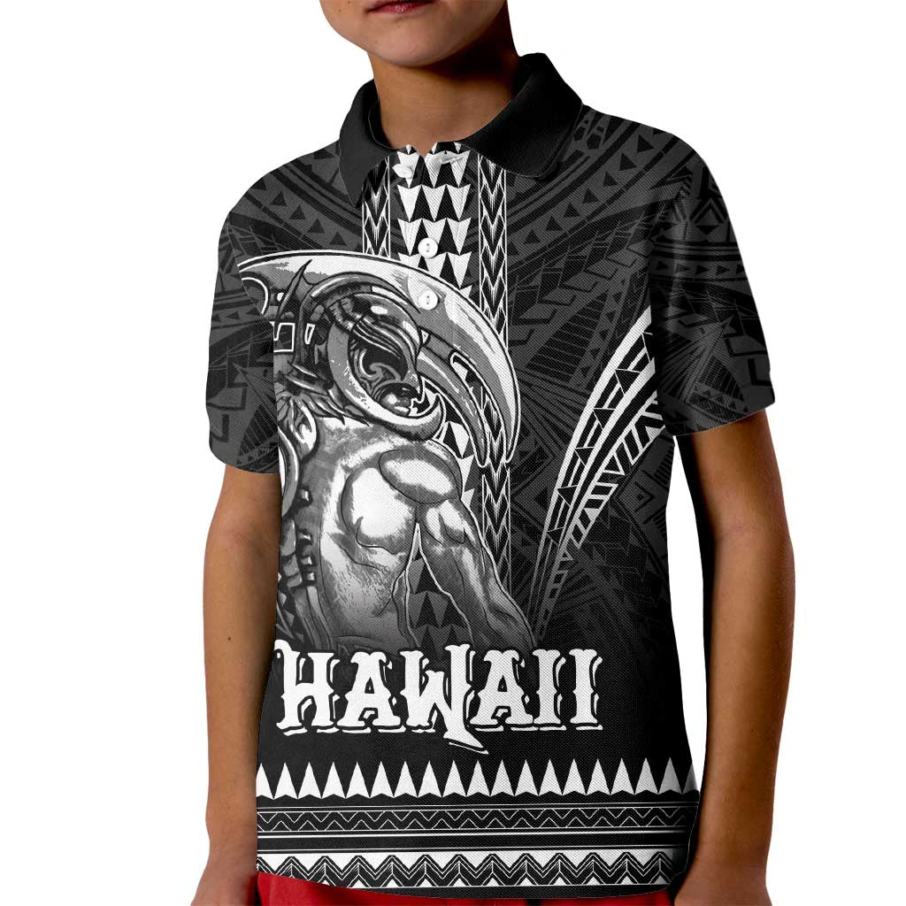 Hawaiian Ikaika Warrior Kid Polo Shirt Tribal Pattern