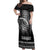 Hawaiian Ikaika Warrior Off Shoulder Maxi Dress Tribal Pattern