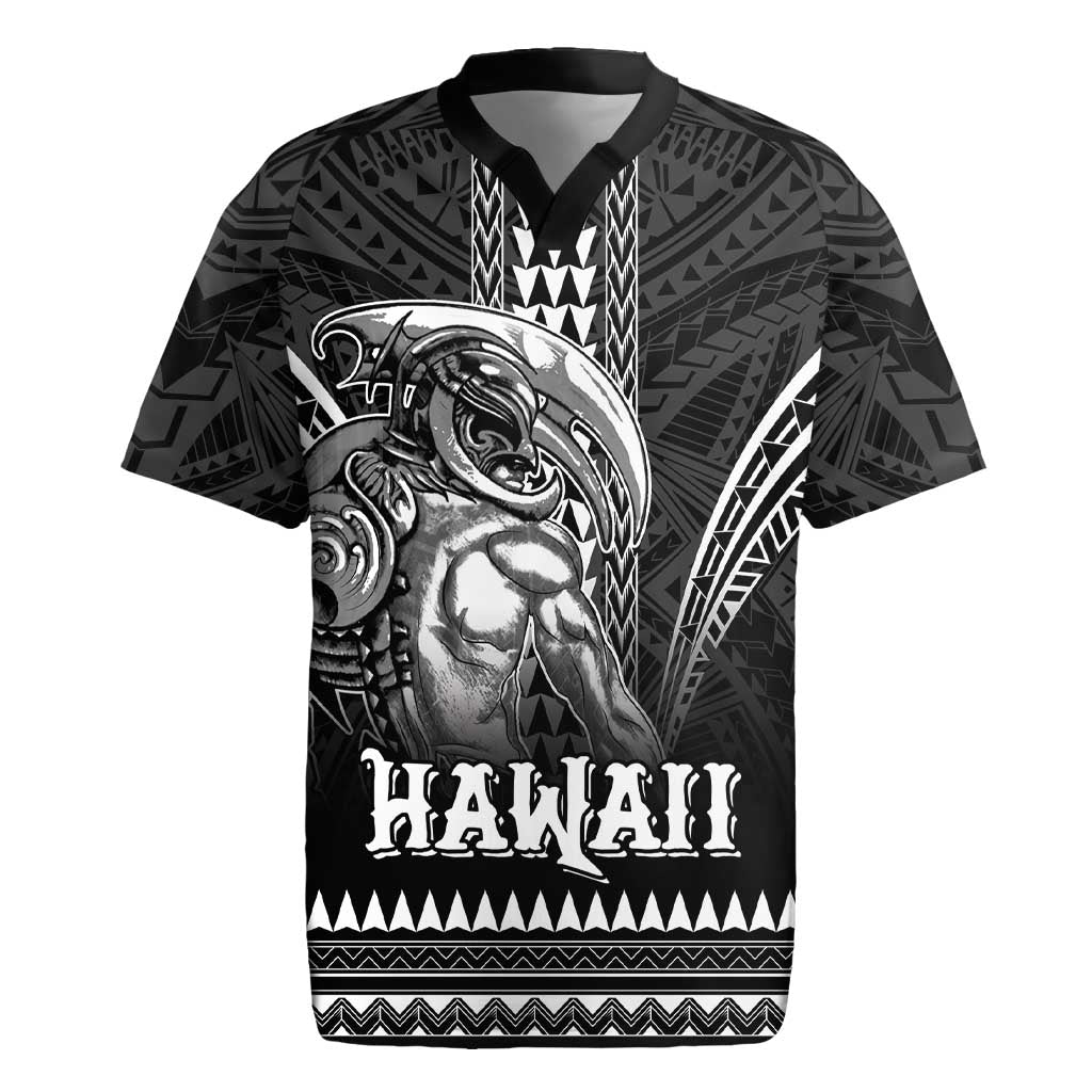 Hawaiian Ikaika Warrior Rugby Jersey Tribal Pattern