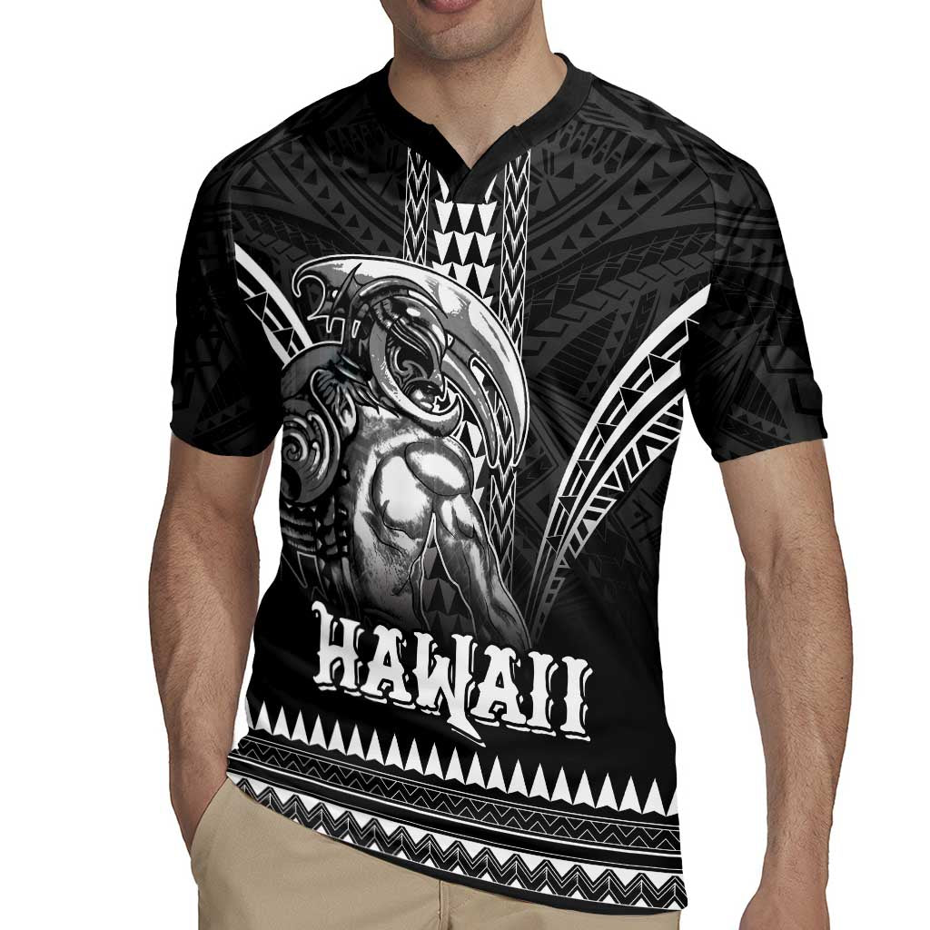 Hawaiian Ikaika Warrior Rugby Jersey Tribal Pattern