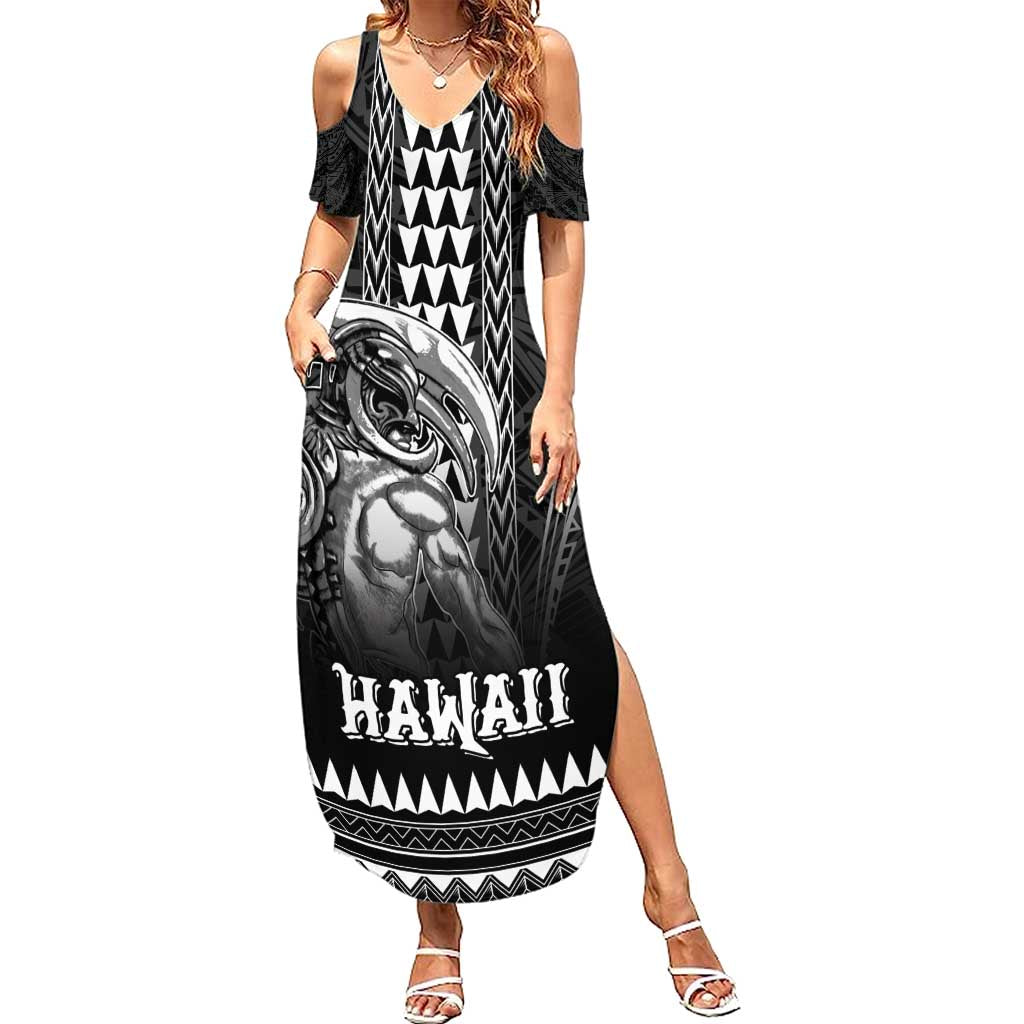 Hawaiian Ikaika Warrior Summer Maxi Dress Tribal Pattern