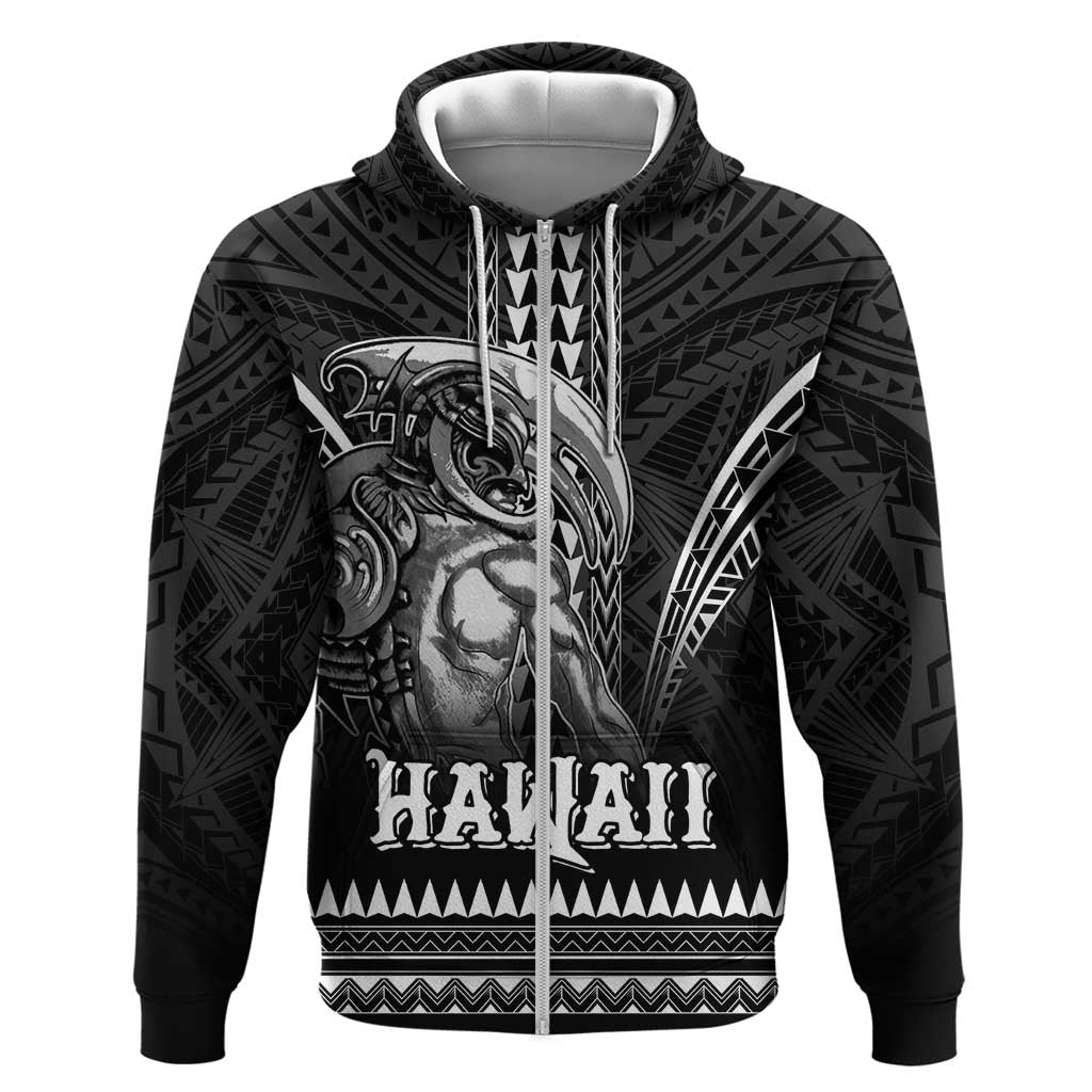 Hawaiian Ikaika Warrior Zip Hoodie Tribal Pattern