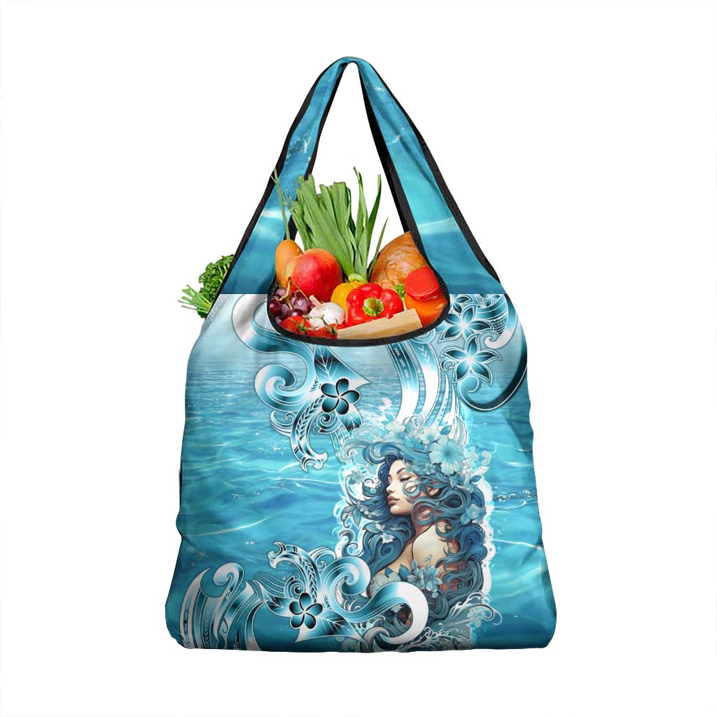 Hawaii Namaka Goddess Of The Sea Grocery Bag Polynesian Style