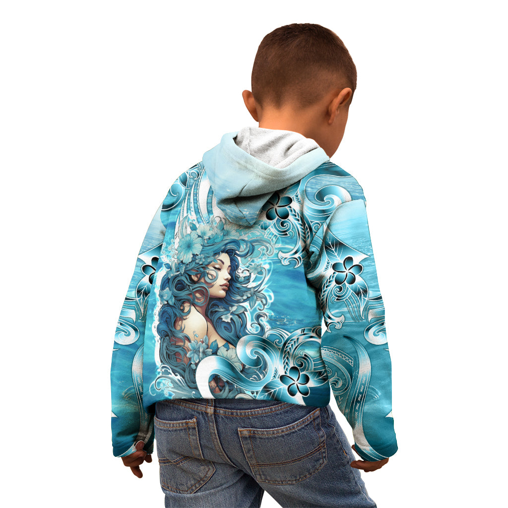 Hawaii Namaka Goddess Of The Sea Kid Hoodie Polynesian Style LT05 - Polynesian Pride