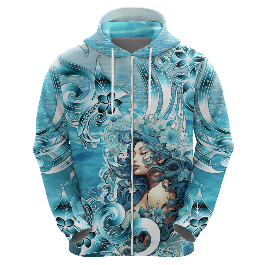 Hawaii Namaka Goddess Of The Sea Zip Hoodie Polynesian Style LT05 - Polynesian Pride