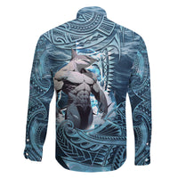 Hawaiian Shark God Kamohoalii Family Matching Off Shoulder Short Dress and Hawaiian Shirt Polynesian Style LT05 - Polynesian Pride
