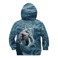 Hawaiian Shark God Kamohoalii Kid Hoodie Polynesian Style LT05 - Polynesian Pride