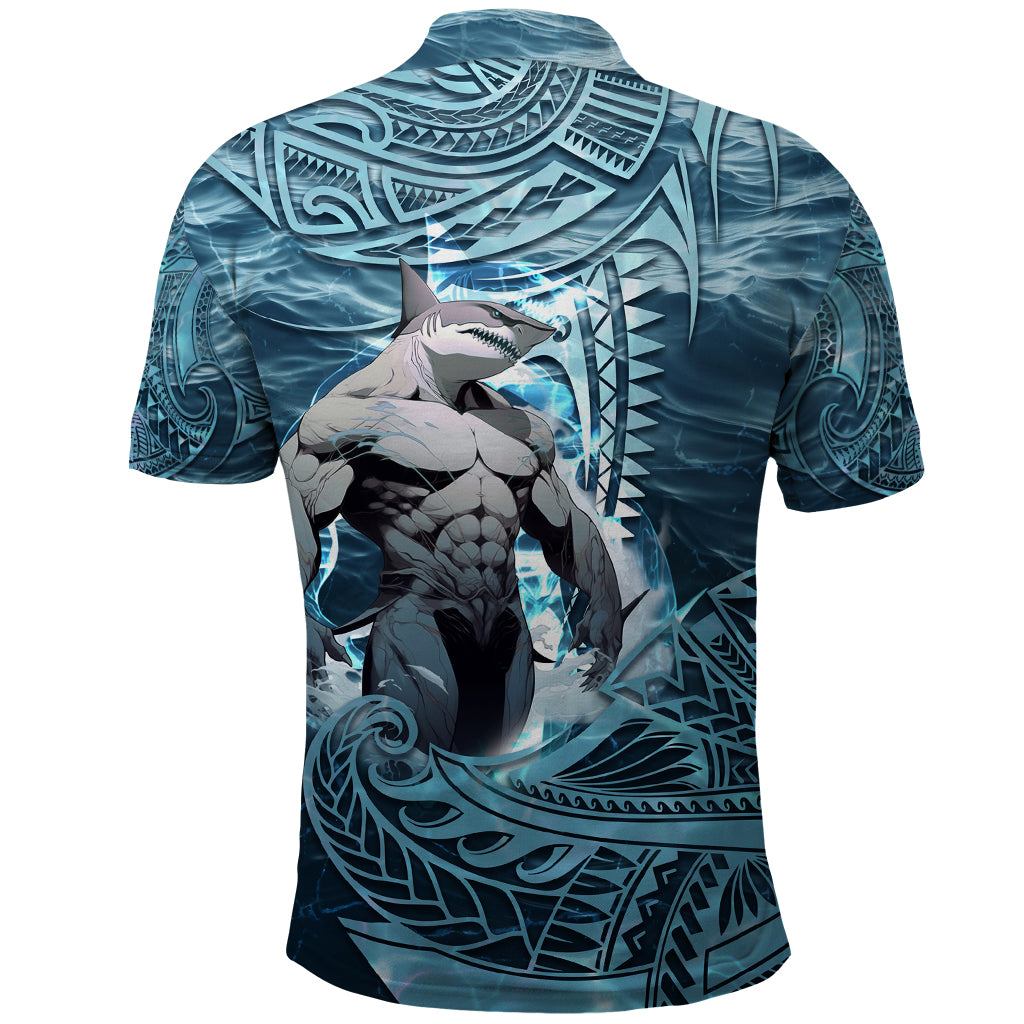 Hawaiian Shark God Kamohoalii Polo Shirt Polynesian Style LT05 - Polynesian Pride