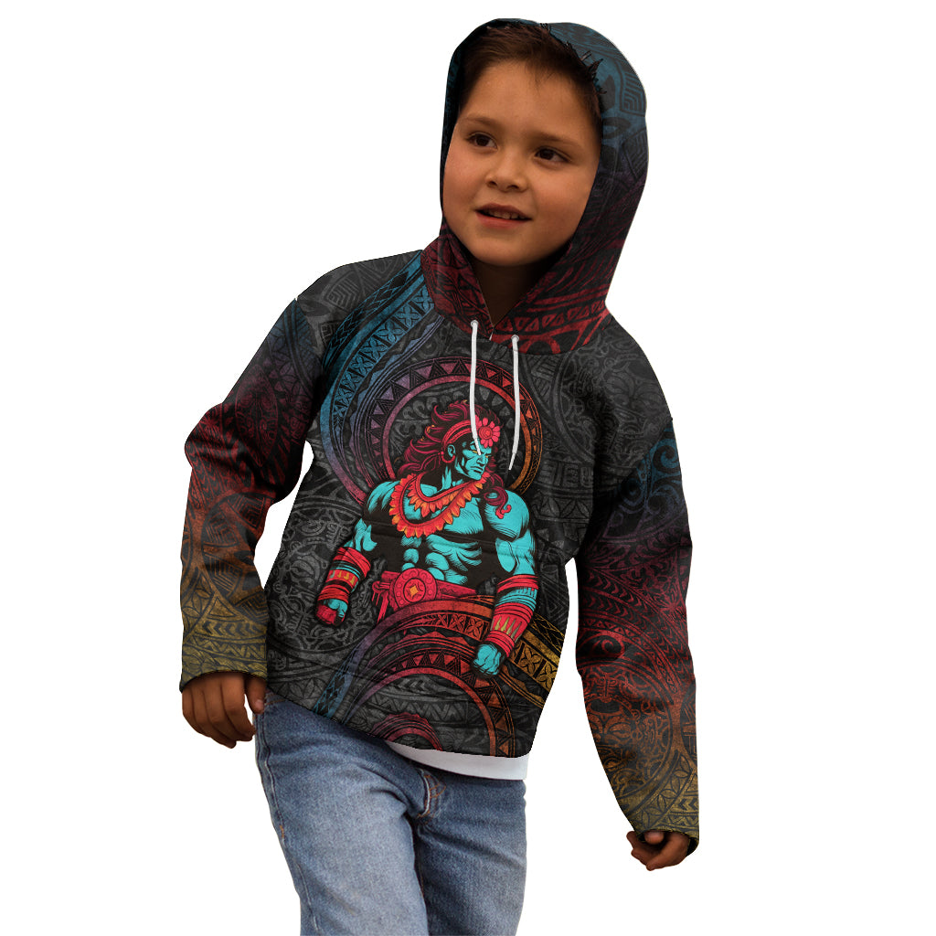 Hawaiian Demigod Maui Kid Hoodie Polynesian Mythology LT05 - Polynesian Pride