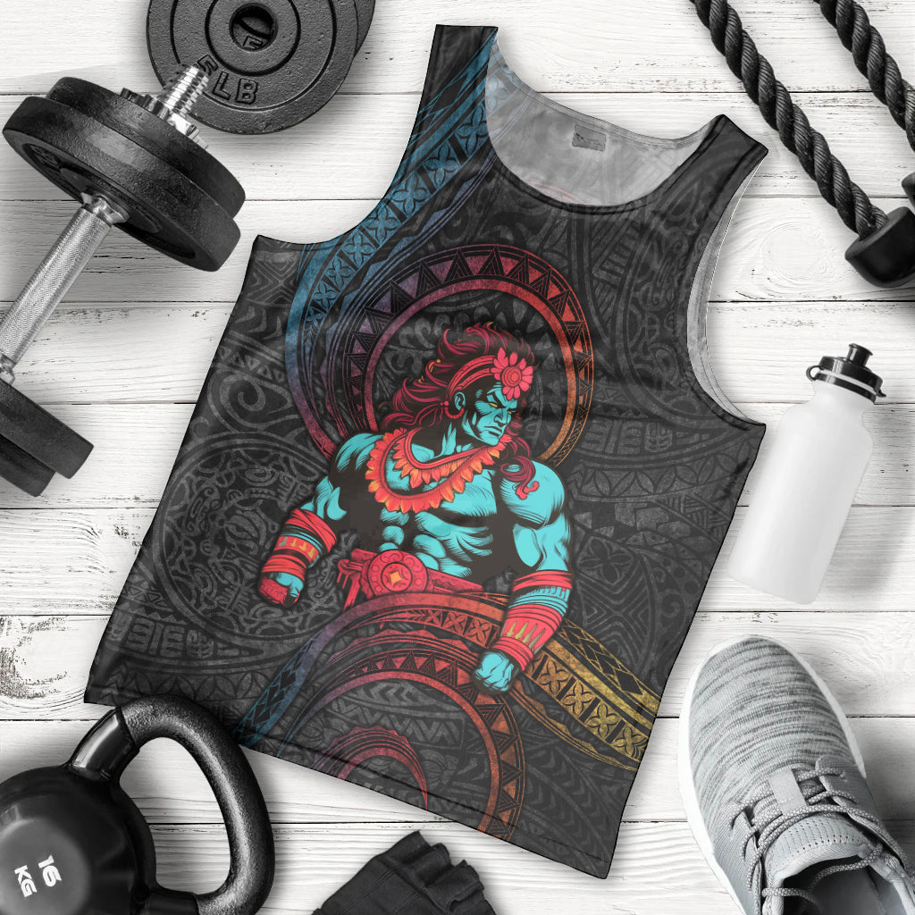 Hawaiian Demigod Maui Men Tank Top Polynesian Mythology LT05 - Polynesian Pride