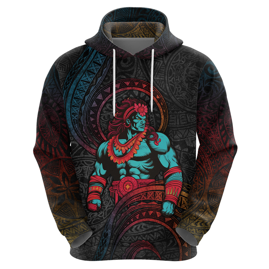 Hawaiian Demigod Maui Zip Hoodie Polynesian Mythology LT05 - Polynesian Pride