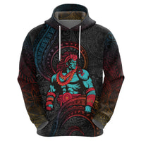 Hawaiian Demigod Maui Zip Hoodie Polynesian Mythology LT05 - Polynesian Pride