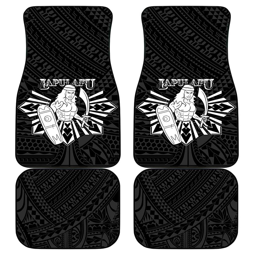 Philippines Tribal Car Mats King Lapu Lapu Black Version