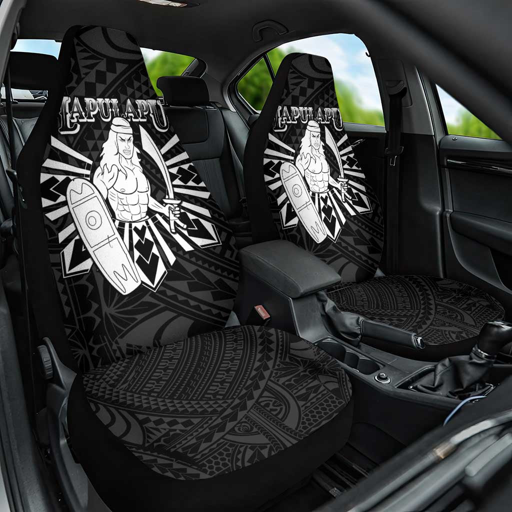 Philippines Tribal Car Seat Cover King Lapu Lapu Black Version