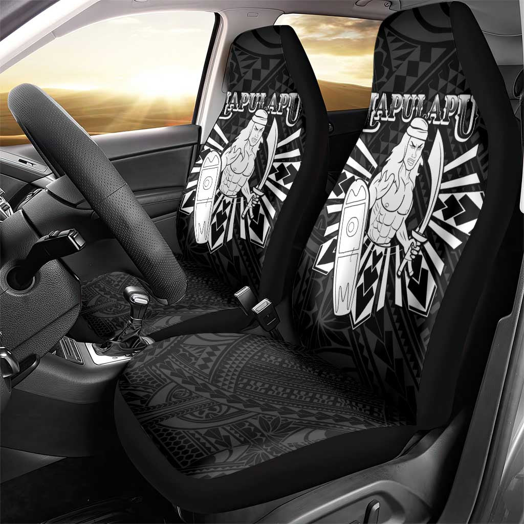 Philippines Tribal Car Seat Cover King Lapu Lapu Black Version