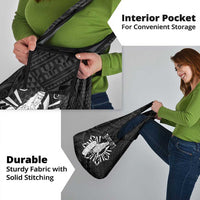 Philippines Tribal Grocery Bag King Lapu Lapu Black Version