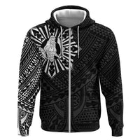 Philippines Tribal Hoodie King Lapu Lapu Black Version