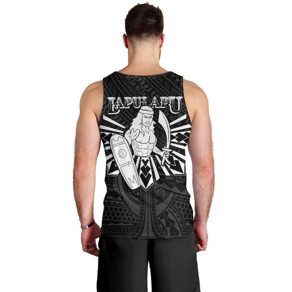 Philippines Tribal Men Tank Top King Lapu Lapu Black Version