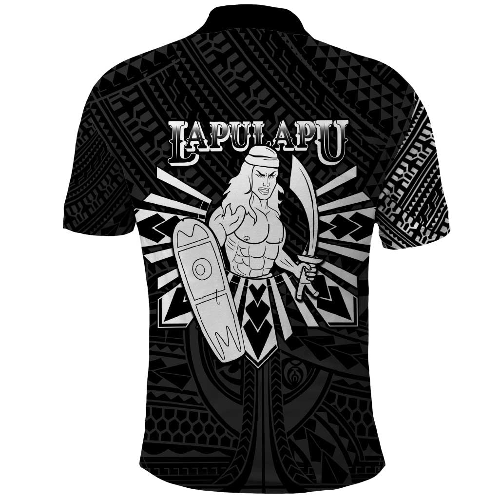 Philippines Tribal Polo Shirt King Lapu Lapu Black Version LT05 - Polynesian Pride