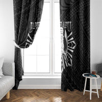 Philippines Tribal Window Curtain King Lapu Lapu Black Version