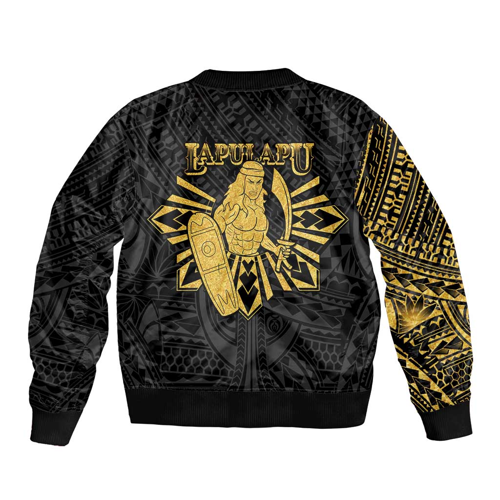 Philippines Tribal Bomber Jacket King Lapu Lapu Gold Version