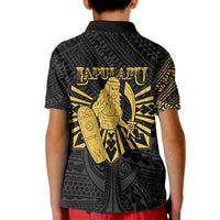 Philippines Tribal Kid Polo Shirt King Lapu Lapu Gold Version
