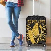 Philippines Tribal Luggage Cover King Lapu Lapu Gold Version