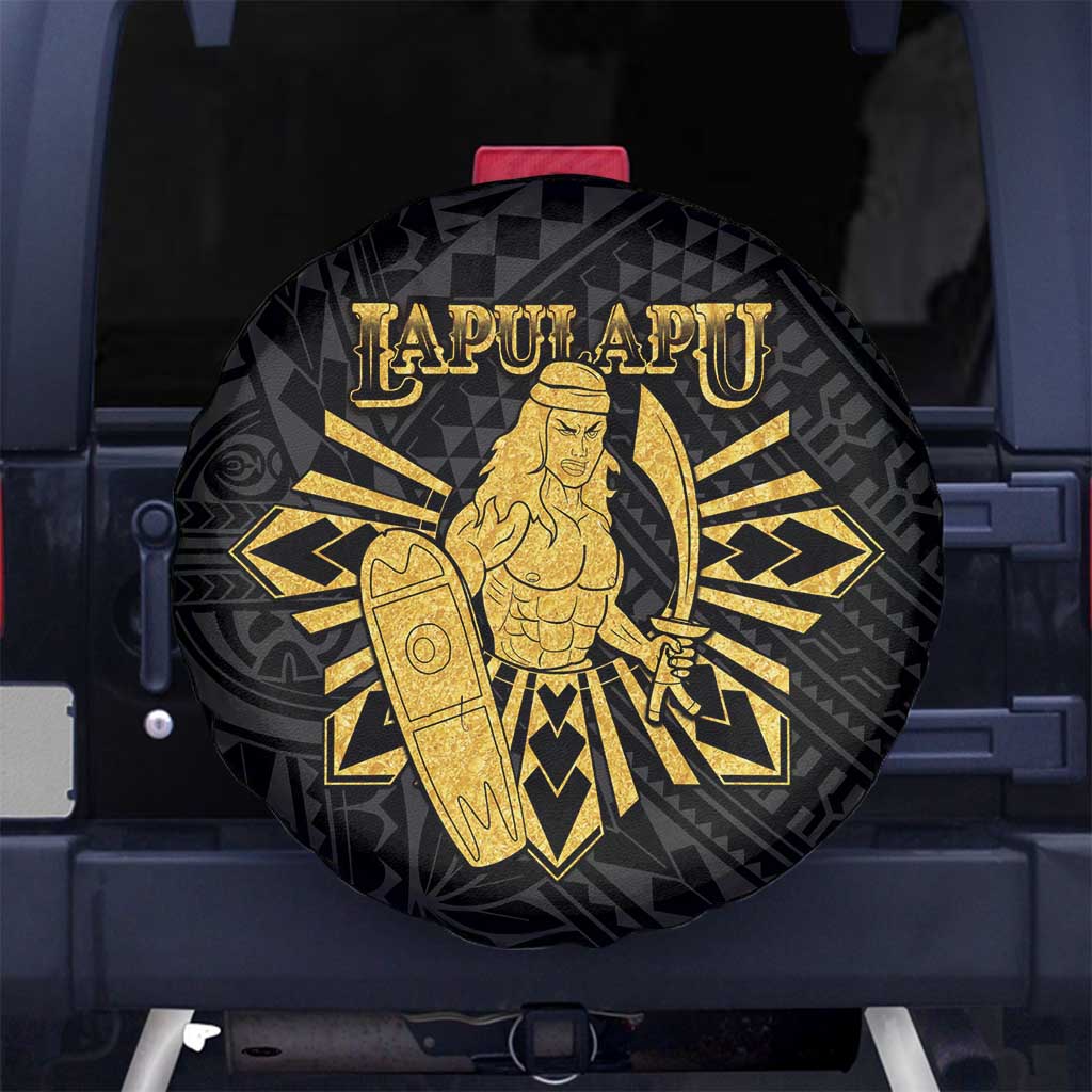 Philippines Tribal Spare Tire Cover King Lapu Lapu Gold Version