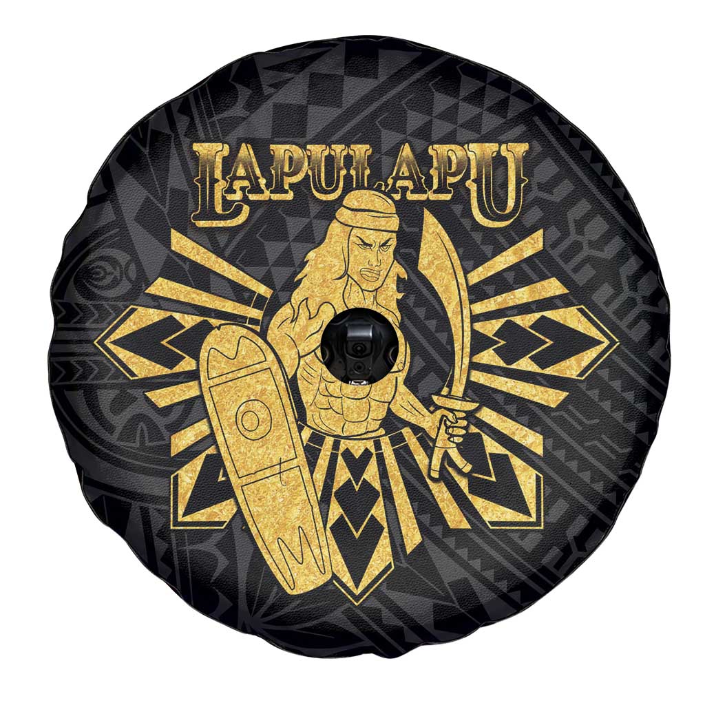 Philippines Tribal Spare Tire Cover King Lapu Lapu Gold Version