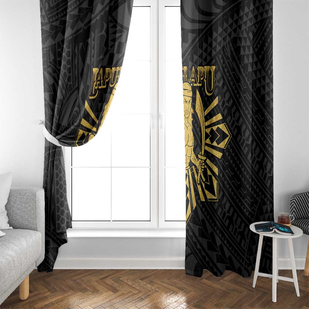 Philippines Tribal Window Curtain King Lapu Lapu Gold Version