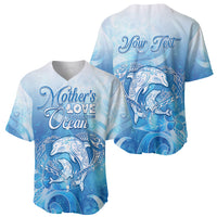 Mother's Love Is Deeper Than Ocean Baseball Jersey Polynesian Style